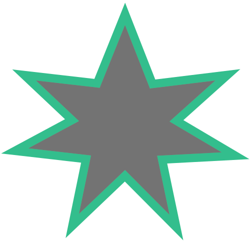 Heptagram Area